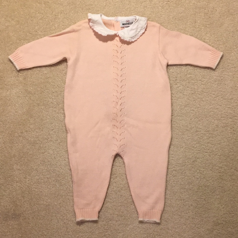 EUC marielle wool knit baby one piece